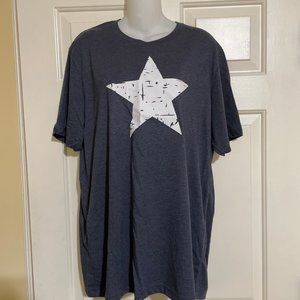 NWT Bella Canvas XL Navy Star T-shirt Tee